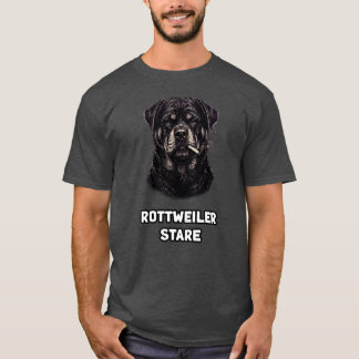 Rottweiler Stare Hundälskare Stark Ras Design T Shirt
