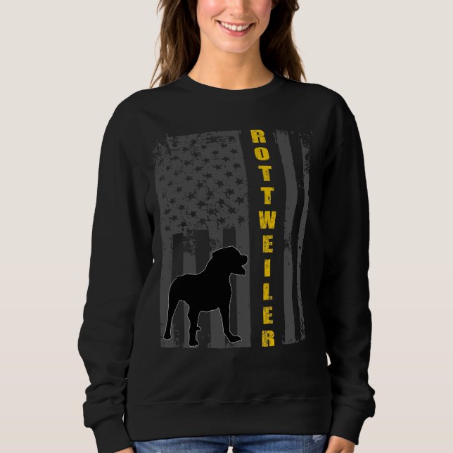Rottweiler Stars och stripes T Shirt (Framsida)