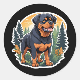 Rottweiler Sticker Runt Klistermärke