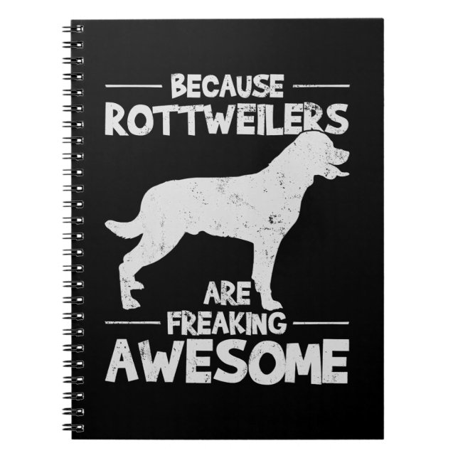 Rottweiler T-Shirt Copy Anteckningsbok (Framsidan)