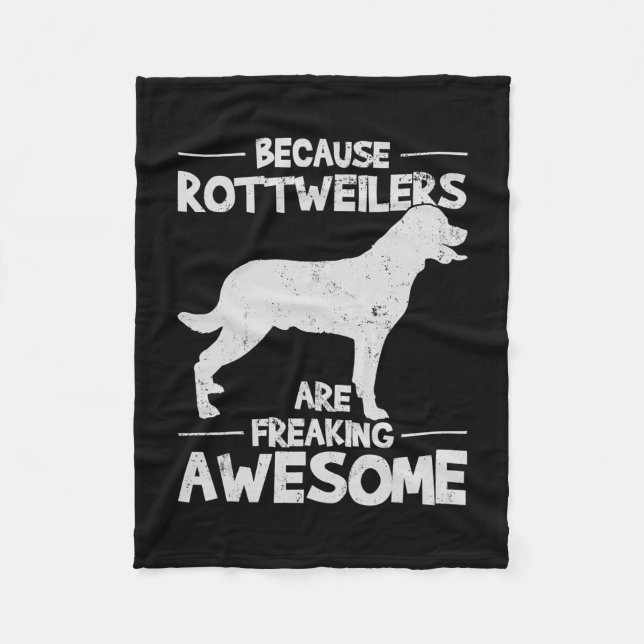 Rottweiler T-Shirt Copy Fleecefilt (Framsidan)