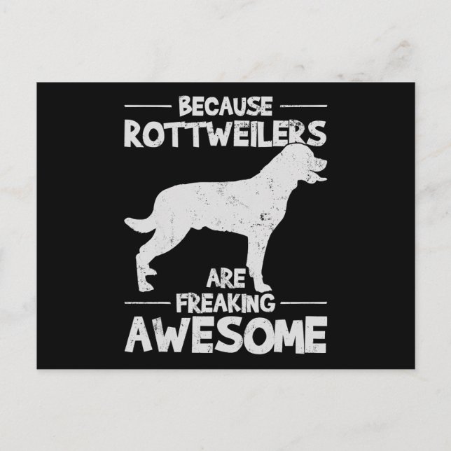 Rottweiler T-Shirt Copy Helg Vykort (Framsida)