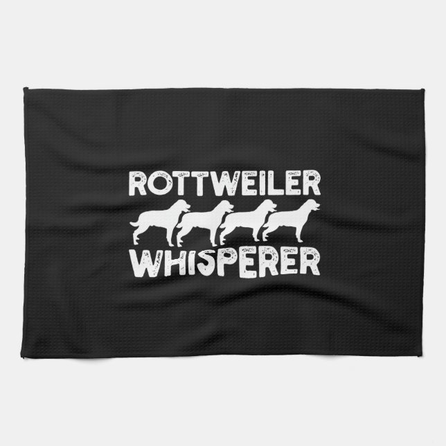 Rottweiler T-Shirt Kökshandduk (Horisontell)