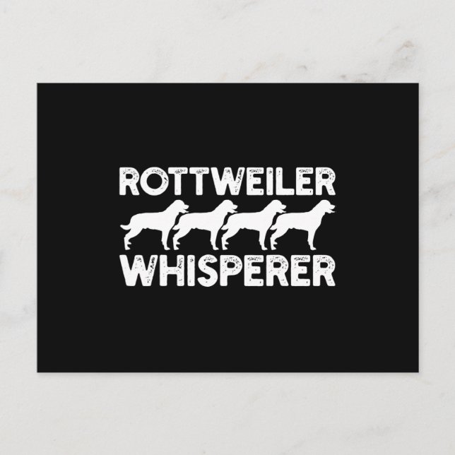 Rottweiler T-Shirt Vykort (Framsida)