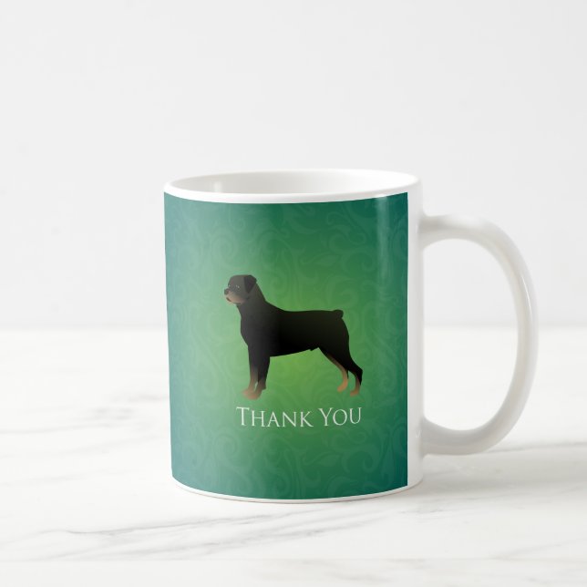 Rottweiler Tack Design Kaffemugg (Höger)
