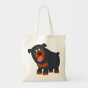 Rottweiler-Tecknad för Cute Playerbatong Tygkasse
