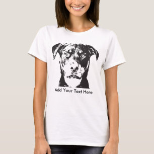 Rottweiler tillfogar din text t-shirt