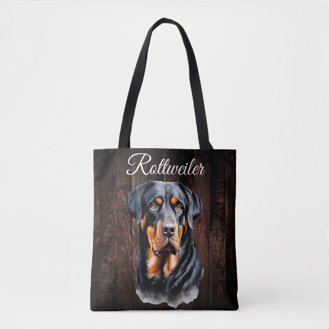 Rottweiler Tote Bag Tygkasse (Framsida)