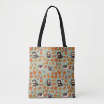 Rottweiler Totebag Halloween Söt Kawaii Blommig