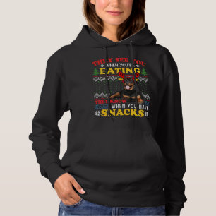 Rottweiler Ugly jul Hoodie Hund älskare Julafton G T Shirt