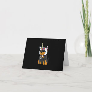 Rottweiler Unicorn Hund Anteckningskort
