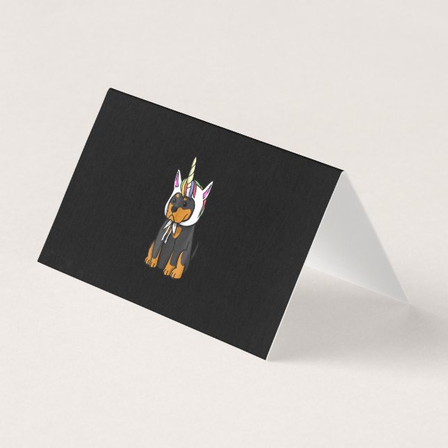 Rottweiler Unicorn Hund Kort (Framsida)