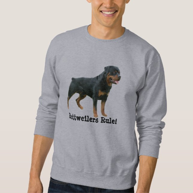 Rottweiler unisex- tröja lång ärmad tröja (Framsida)