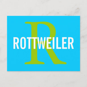 Rottweiler - Utformning av monogram Vykort
