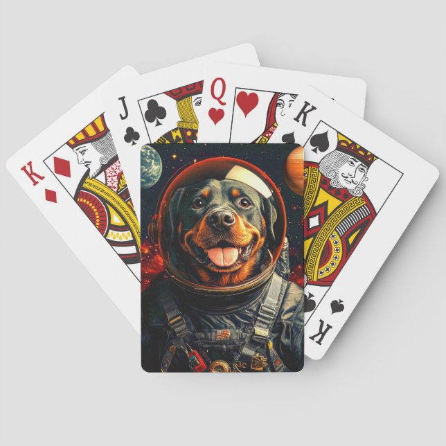 Rottweiler Utforskar Casinokort (Baksidan)