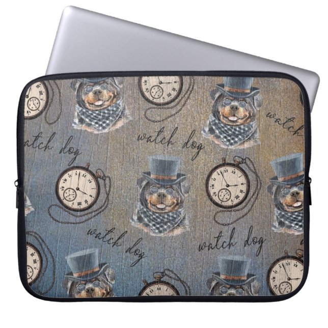 Rottweiler vakthundSteampunk stil Laptop Fodral (Framsidan)