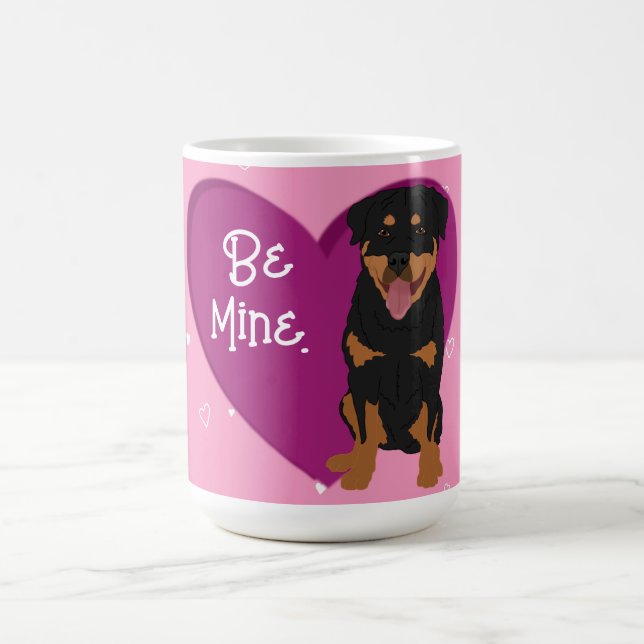 Rottweiler Valentines day Kaffemugg (Center)