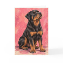Rottweiler välkomstkort | Rottie hundporträtt