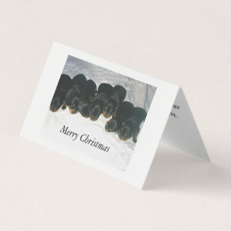 Rottweiler-valpar julkort kort