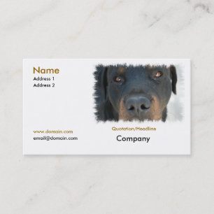 Rottweiler visitkort