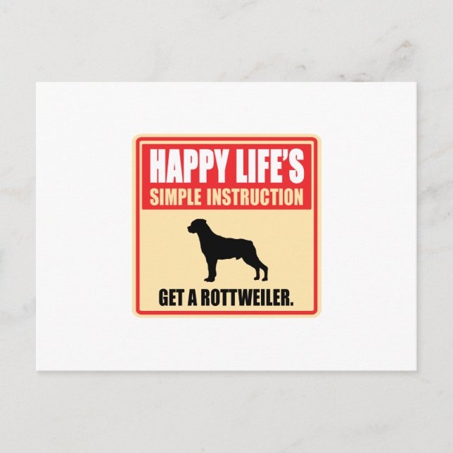 Rottweiler Vykort (Framsida)