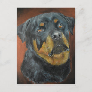 Rottweiler-vykort för målning vykort