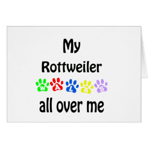 Rottweiler Walks Design Hälsningskort