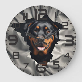 Rottweiler Wall Clock Stor Klocka