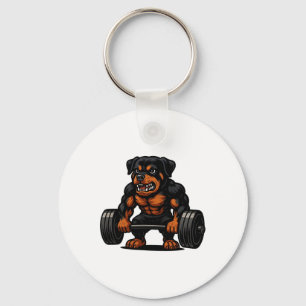 Rottweiler Weightlift Bodybuilding der Workout Gym Nyckelring
