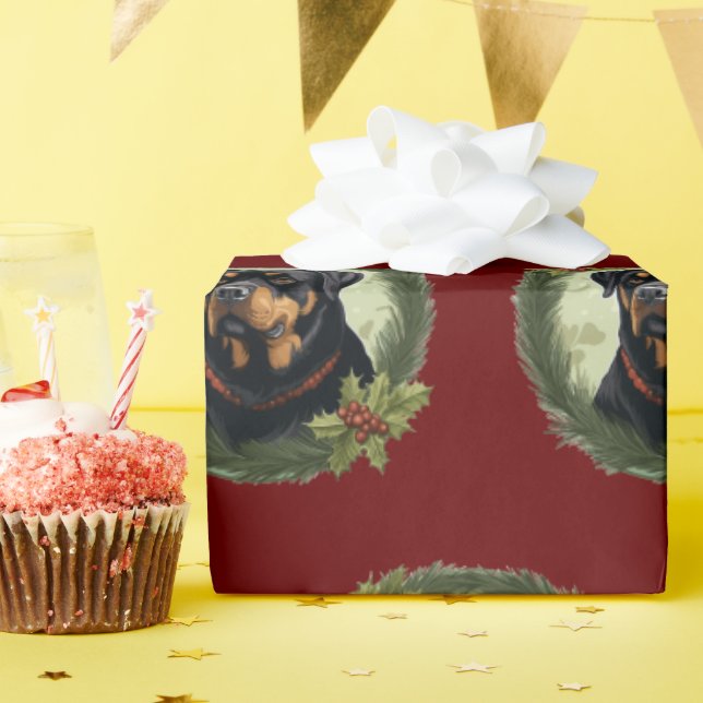 Rottweiler Wrapping Papper Presentpapper (Födelsedagsfest)