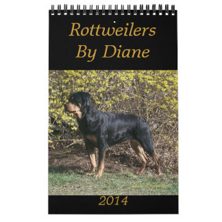 Rottweilers 2014 vid den Diane kalendern Kalender