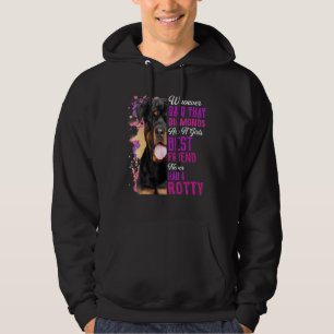 Rottweilers Är En Flickas Bästa Vän Hund Mamma Rot Hoodie