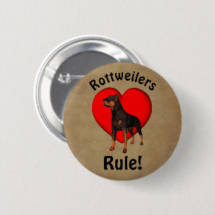 Rottweilers Rule Hund älskare Knapp