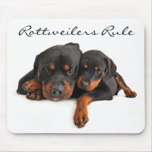 Rottweilers Rule Mamma och Puppy Rottweiler Mousep Musmatta