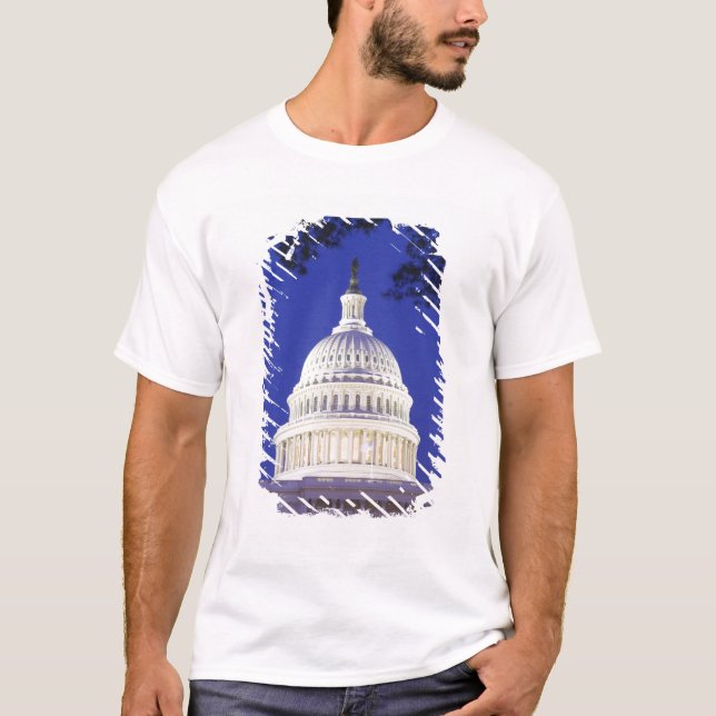 Rotunda av U.S.-huvudstaden på natten, Washington T-shirt (Framsida)