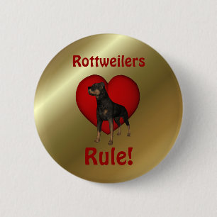 Rotweilers regelknapp Cute Hund Knapp