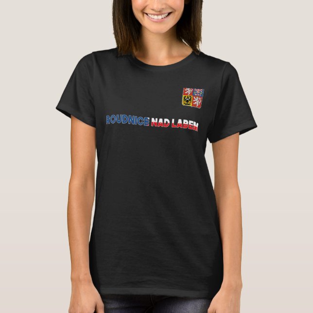Roudnice och Labem Czech Republic Heart Flagga Jac T Shirt (Framsida)