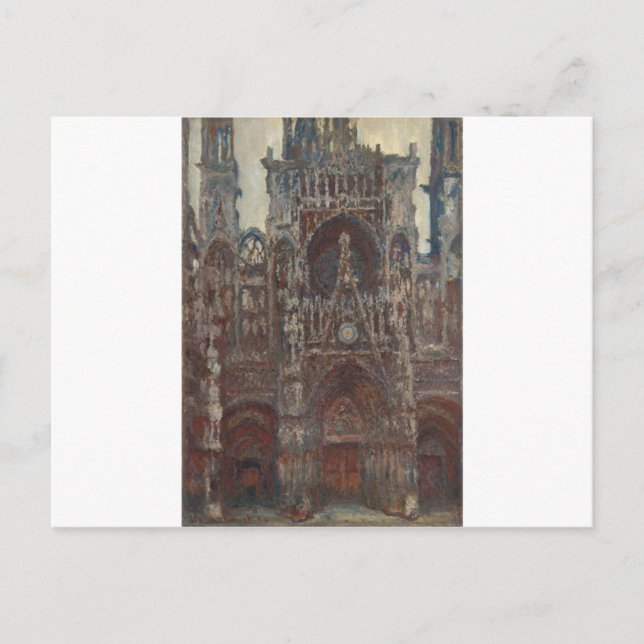 Rouen Cathedral, afton, harmoni i brunt Vykort (Framsida)