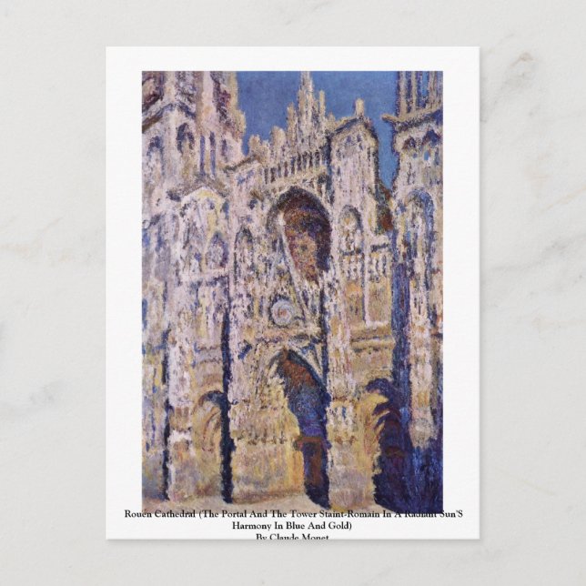 Rouen Cathedral av Claude Monet Vykort (Framsida)