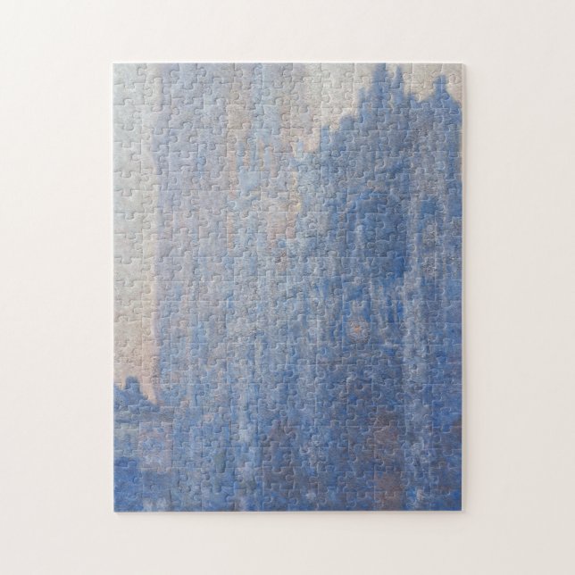Rouen Cathedral Facade Tour d Albane av Monet Pussel (Vertikal)