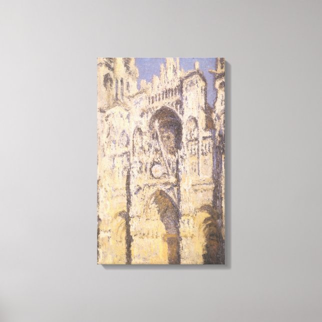 Rouen Cathedral, Harmony Blue Guld av Claude Monet Canvastryck (Framsida)