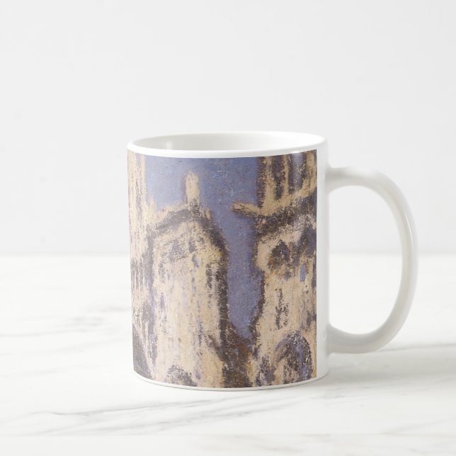 Rouen Cathedral, Harmony Blue Guld av Claude Monet Kaffemugg (Höger)