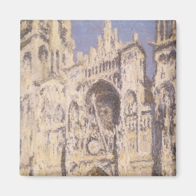 Rouen Cathedral, Harmony Blue Guld av Claude Monet Magnet (Framsidan)