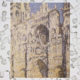 Rouen Cathedral, Harmony Blue Guld av Claude Monet Pussel
