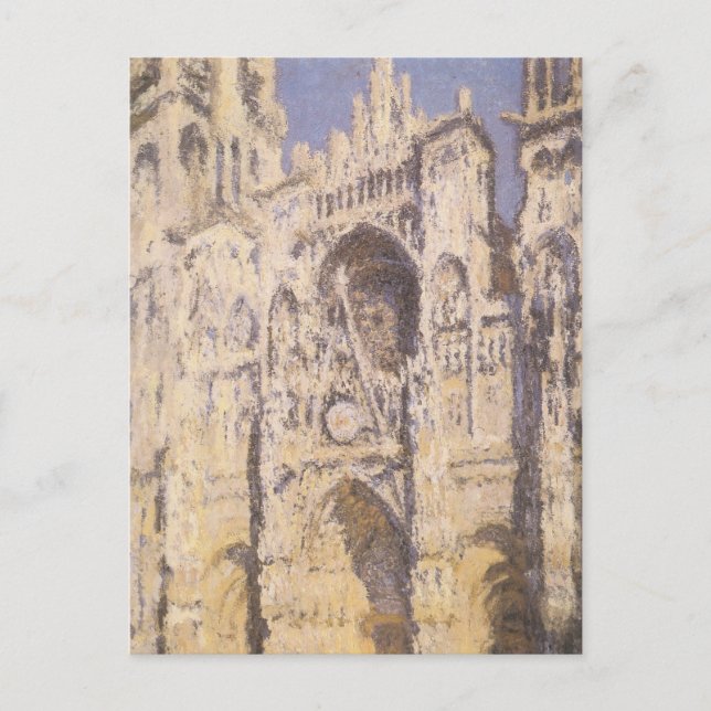 Rouen Cathedral, Harmony Blue Guld av Claude Monet Vykort (Framsida)