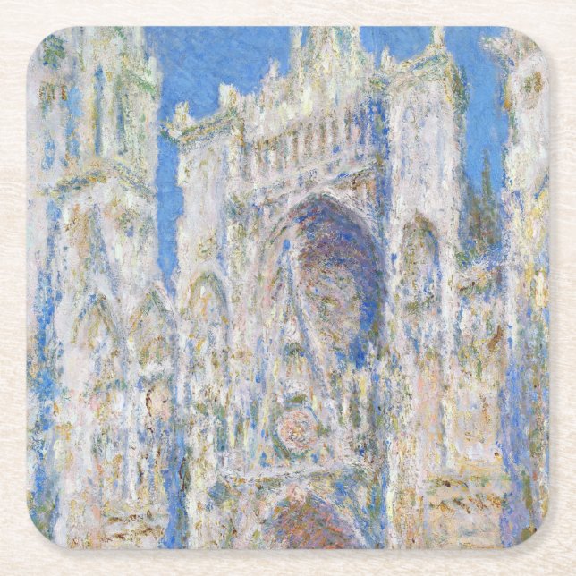 Rouen Cathedral (Sunlight), Monet Underlägg Papper Kvadrat (Framsidan)