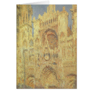 Rouen Cathedral, Sunset av Claude Monet Hälsningskort