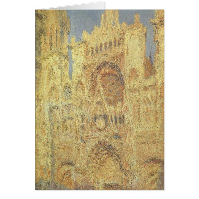 Rouen Cathedral, Sunset av Claude Monet Hälsningskort (Framsidan)
