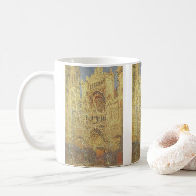 Rouen Cathedral, Sunset av Claude Monet Kaffemugg (Med munk)