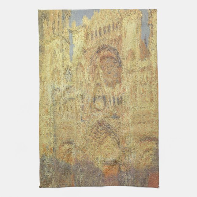 Rouen Cathedral, Sunset av Claude Monet Kökshandduk (Vertikal)